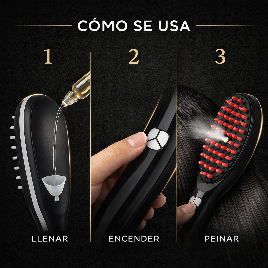 Llenar, encender, peinar